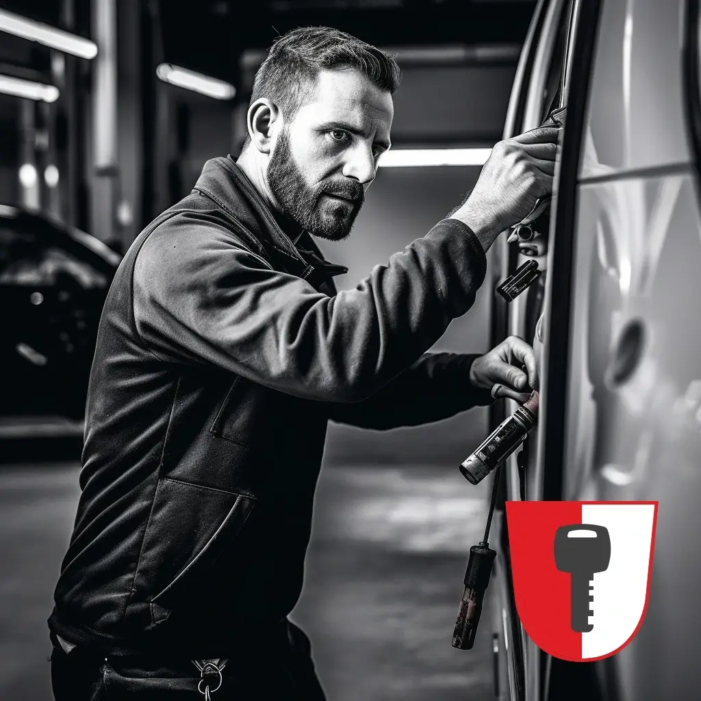 schlüsseldienst öffnet das Auto